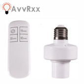 Vezeték nélküli távirányító intelligens időzítő kapcsoló E27-E27 lámpatartó 220V ház több lámpa kapcsoló baba szoba hálószoba időzítő kapcsoló