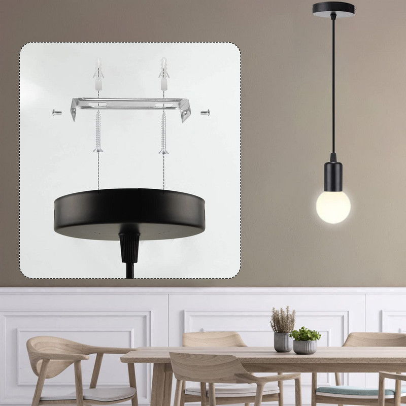 Led alap függőlámpák 1m E26 E27 lámpatartó foglalat 110V 220V lámpa E27 talp barkácsolás retro függőlámpa tartozékokhoz