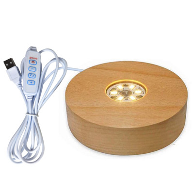 LED fa lámpatalp USB újratölthető színes LED lámpatalp távirányítós állvánnyal lámpatartó Art dísz lakberendezés