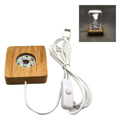 LED fa lámpatalp USB újratölthető színes LED lámpatalp távirányítós állvánnyal lámpatartó Art dísz lakberendezés