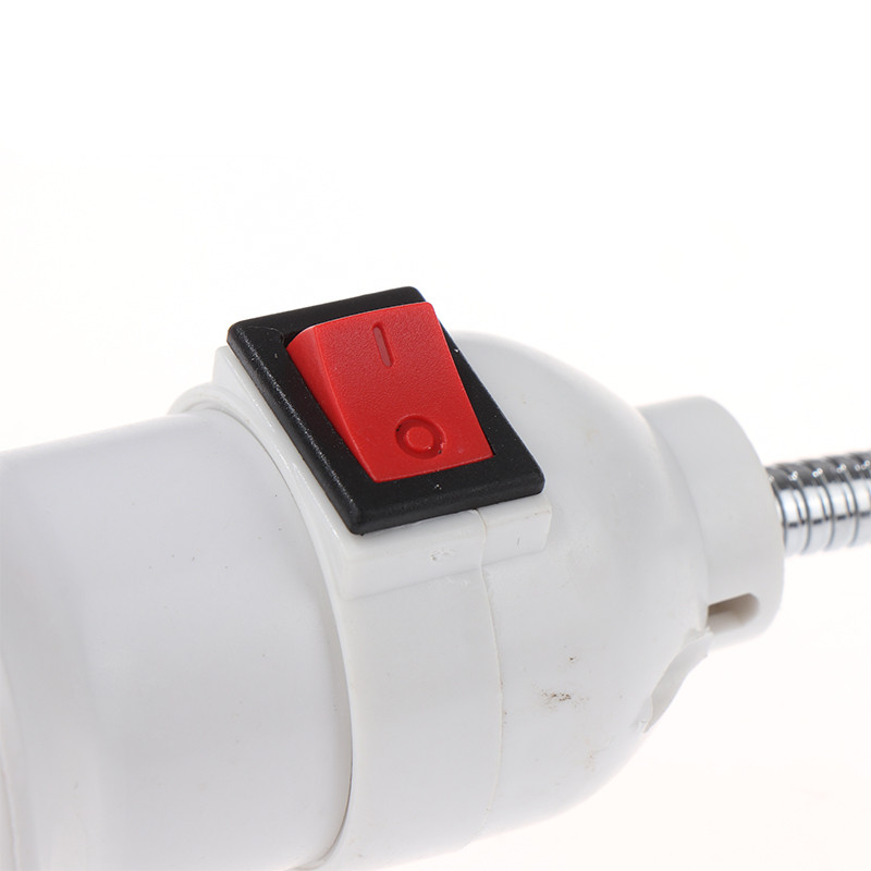 EU Plug rozsdamentes acél E27 lámpatalp konverziós LED lámpa fali rugalmas lámpatartó átalakító kapcsolóval LED fej izzó foglalattal