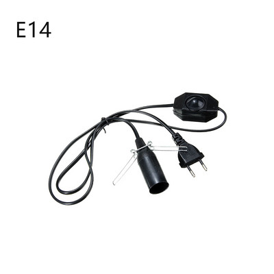 Lámpatalp 1,8 m E14 tartó tápkábel kábel T20 led izzóval Elektromos teljesítmény dimmer kapcsolókábel Himalája sólámpához EU csatlakozó