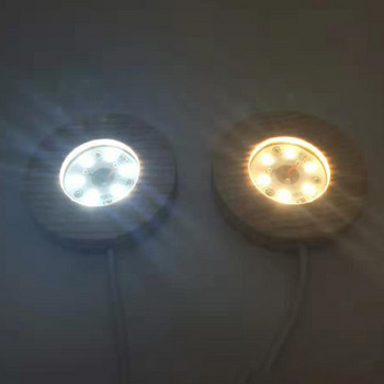 Φωτιστικά Βάσεις Στρογγυλό Σχήμα Ξύλινα Φωτεινά LED Διακοσμητικά χειροτεχνίας