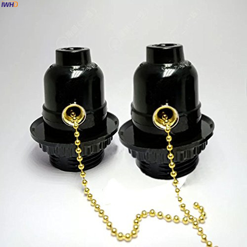 IWHD műanyag szerelvény E27 izzótartó kapcsolóval 110-220V Soquete lámpatartó E27 foglalat Douille Portalamparas Vintage UL CE