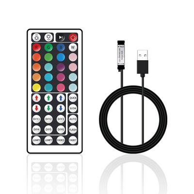 17 gombos 24 gombos 44 gombos LED RGB vezérlő USB vezeték nélküli távirányító, 5050 2835 WS2812 WS2811 5 V LED fénycsík USB interfészhez