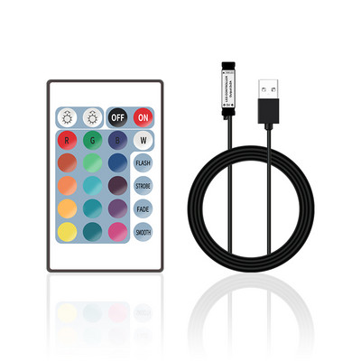 17 gombos 24 gombos 44 gombos LED RGB vezérlő USB vezeték nélküli távirányító, 5050 2835 WS2812 WS2811 5 V LED fénycsík USB interfészhez