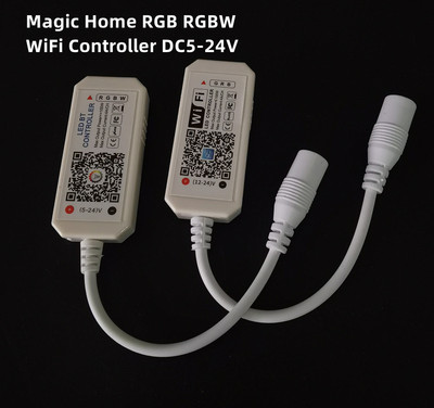 Magic Home Mini RGB RGBW WiFi vezérlő DC5-24V LED szalagpanelhez, fényidőzítési funkció, 16 millió szín okostelefonos vezérlés