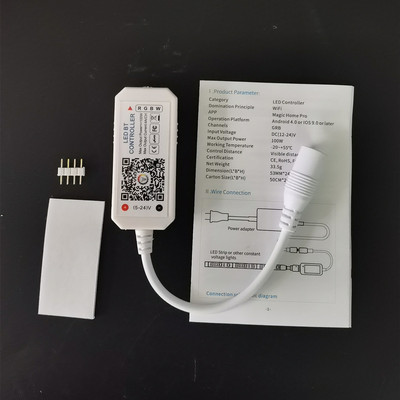 Magic Home Mini RGB RGBW WiFi vezérlő DC5-24V LED szalagpanelhez, fényidőzítési funkció, 16 millió szín okostelefonos vezérlés