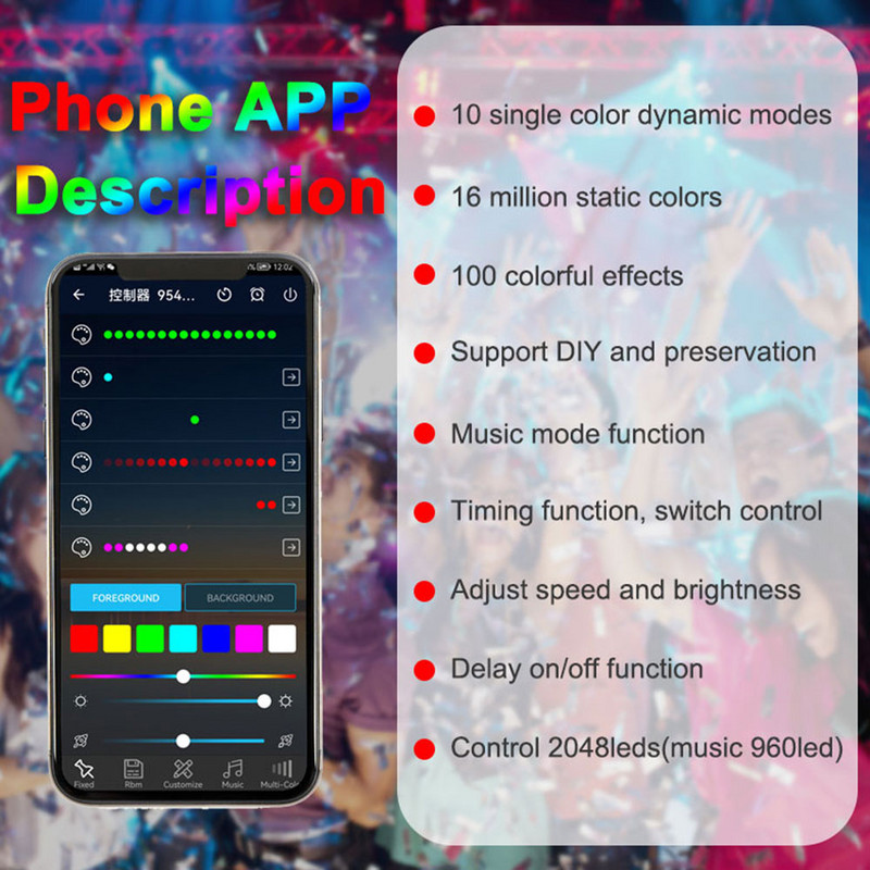 DC5-24V 28-klahviga Mini Bluetoothi muusikanupu LED-kontroller 3-kontaktilise WS2811 WS2812 SK6812 individuaalse adresseerimisega RGB ribapaneeli jaoks