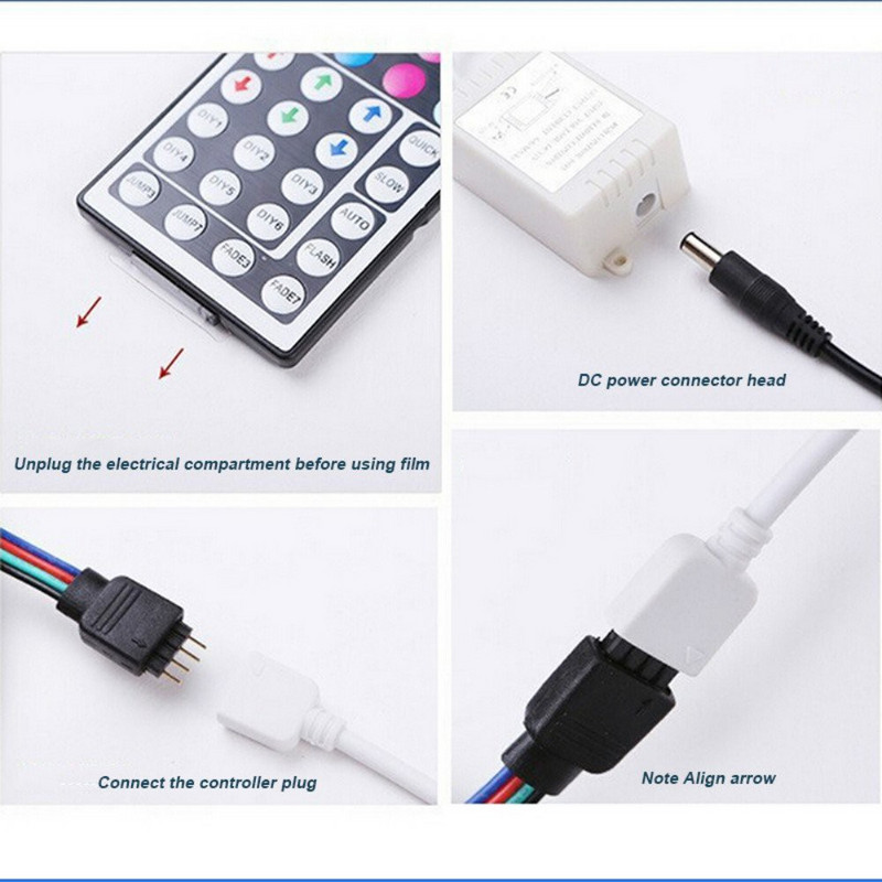 DC12V 24 taste/44 taste Telecomandă IR Control RGB SMD3528/5050/5730/5630/3014 RGB LED Strip Light Mini controler Magic Home
