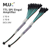 TTL LED pastiprinātāja atkārtotājs priekš WS2811 WS2812B SK6812 3 kontaktu Adresējams RGBIC silts balts zirgu sacīkšu LED sloksnes string DC 5V-24V