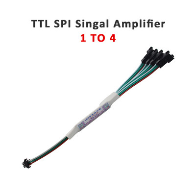 TTL LED pastiprinātāja atkārtotājs priekš WS2811 WS2812B SK6812 3 kontaktu Adresējams RGBIC silts balts zirgu sacīkšu LED sloksnes string DC 5V-24V