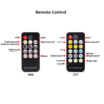 Ελεγκτής LED 12V Mini DC 5V 4Pin RGB CCT 24V 5Pin RGBW Controller 2,4g RF Wireless LED Strip Light Dimmer Remote Control