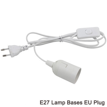 Βάση λάμπας E27 E14 Κρεμαστό κρεμαστό LED Φωτιστικό LED Λαμπτήρας υποδοχής Προσαρμογέας καλωδίου με διακόπτη On/Off