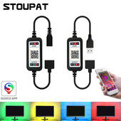 Мини LED лента RGB контролер Безжичен Bluetooth-съвместим димер за управление USB 5V DC 12V 24V Music 5050 Цветна лента