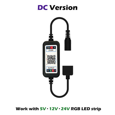 Мини LED лента RGB контролер Безжичен Bluetooth-съвместим димер за управление USB 5V DC 12V 24V Music 5050 Цветна лента