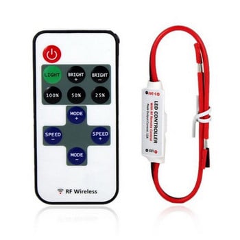 DC 5-24V 11 клавиша RF LED лента Дистанционно управление Led Dimmer 11Key DC Control 11Key-USB-Control за LED 5050 2835 лента Единична