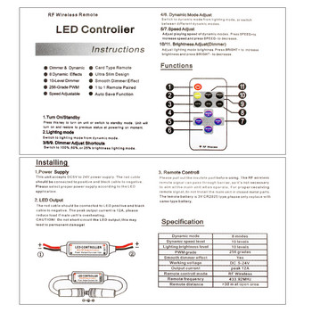 DC 5-24V 11 клавиша RF LED лента Дистанционно управление Led Dimmer 11Key DC Control 11Key-USB-Control за LED 5050 2835 лента Единична