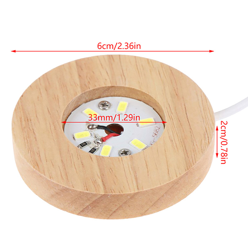 Medinis LED šviesos ekrano pagrindas Medinis naktinės lempos pagrindas LED šviesos ekranas krištolo rutulio medžio šviečiantis pagrindas