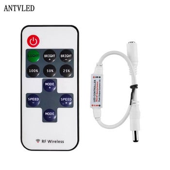 Mini 11Keys/9Keys RF Wireless Led Remote Controller Led Dimmer Controller για Μονόχρωμη φωτεινή ταινία SMD5050/3528 DC5-24V