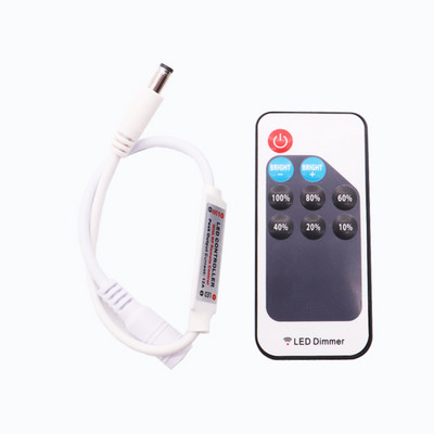 Mini 11 taste/9 taste RF telecomandă cu LED fără fir Controler cu dimmer LED pentru bandă de lumină de o singură culoare SMD5050/3528 DC5-24V