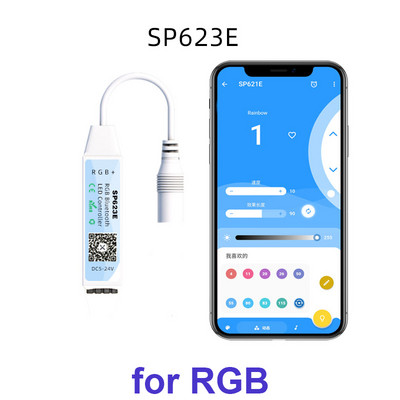 RGB RGBW LED Strip Controller SP623E SP624E SP621E Bluetooth Smart APP Control for DC5-24V WS2811 WS2812B Pixel Tape Lights