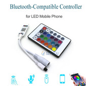 Telecomandă IR cu 24 de taste Aplicație compatibilă Bluetooth Controler LED RGB Controler inteligent DC5-12V pentru bandă LED SMD 2835 5050 RGB