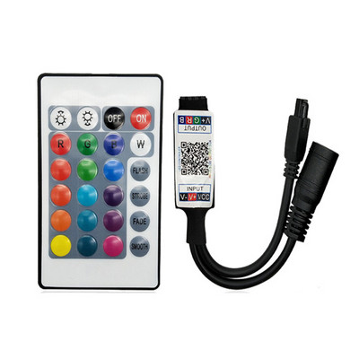 Telecomandă IR cu 24 de taste Aplicație compatibilă Bluetooth Controler LED RGB Controler inteligent DC5-12V pentru bandă LED SMD 2835 5050 RGB