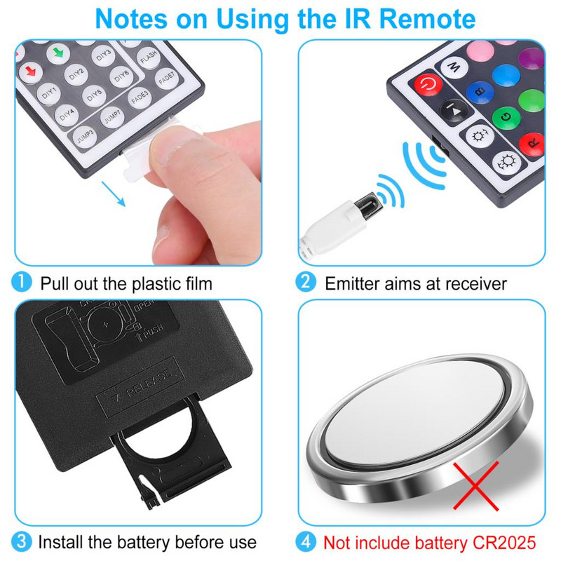 Telecomandă IR cu 24 de taste Aplicație compatibilă Bluetooth Controler LED RGB Controler inteligent DC5-12V pentru bandă LED SMD 2835 5050 RGB