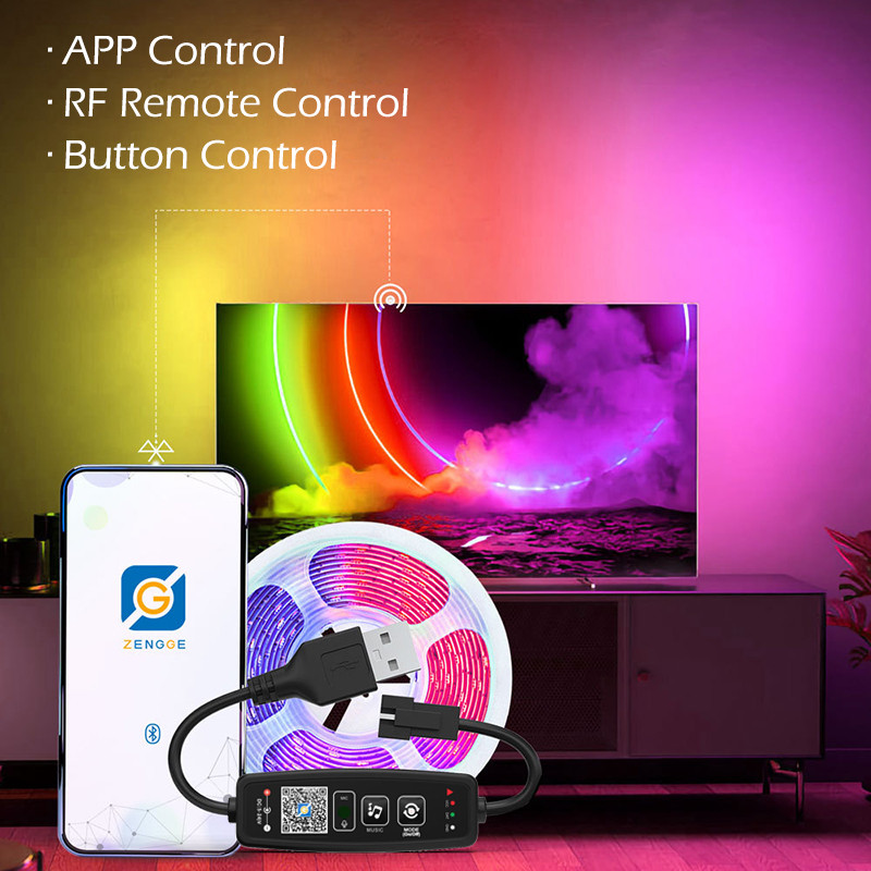 WS2812B WS2811 Ελεγκτής Music Bluetooth APP Τηλεχειριστήριο για Pixel LED Strip Light DC5V-24V WS2812 Dream Color Tape Lights