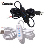 DC 5V 2M LED dimeris USB prievadas Maitinimo linijos pritemdymas Spalvą atitinkantis ilgintuvas su įjungimo/išjungimo jungiklio adapteriu LED lempai