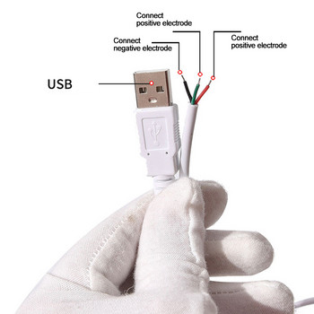 DC 5V 2M LED димер USB порт Захранваща линия Димиране Съвпадащ цвят Удължителен кабел с превключвател за ВКЛ./ИЗКЛ. Адаптер за LED лампа