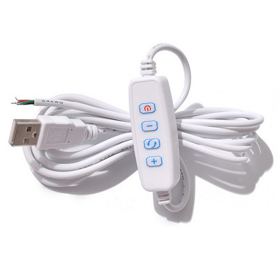 DC 5V 2M LED dimeris USB prievadas Maitinimo linijos pritemdymas Spalvą atitinkantis ilgintuvas su įjungimo/išjungimo jungiklio adapteriu LED lempai