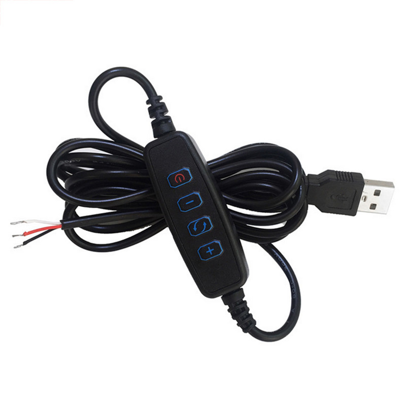 DC 5V 2M LED dimeris USB prievadas Maitinimo linijos pritemdymas Spalvą atitinkantis ilgintuvas su įjungimo/išjungimo jungiklio adapteriu LED lempai