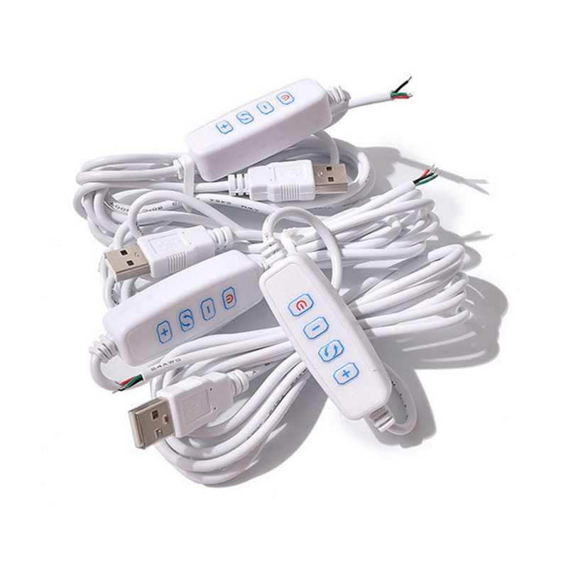 DC 5V 2M LED dimeris USB prievadas Maitinimo linijos pritemdymas Spalvą atitinkantis ilgintuvas su įjungimo/išjungimo jungiklio adapteriu LED lempai