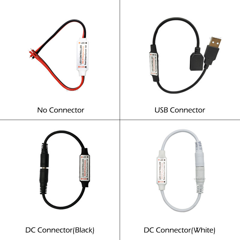 Mini bezvadu RF tālvadības pults LED reostats DC 5V 12V 24V 6A 3528 5050 Vienkrāsains LED gaismas sloksnes kontrolieris 11 taustiņi