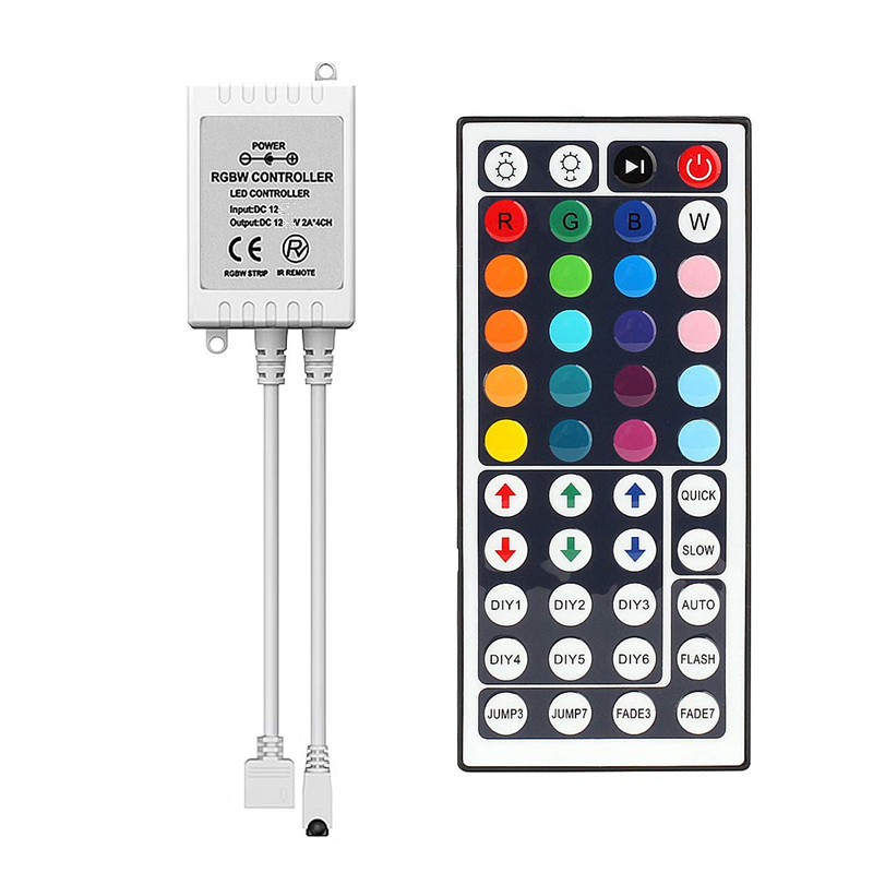 Controler cu LED-uri LED IR RGB Controler LED-uri Controler lumini LED Telecomanda IR Dimmer DC12V pentru benzi LED RGB 3528 5050