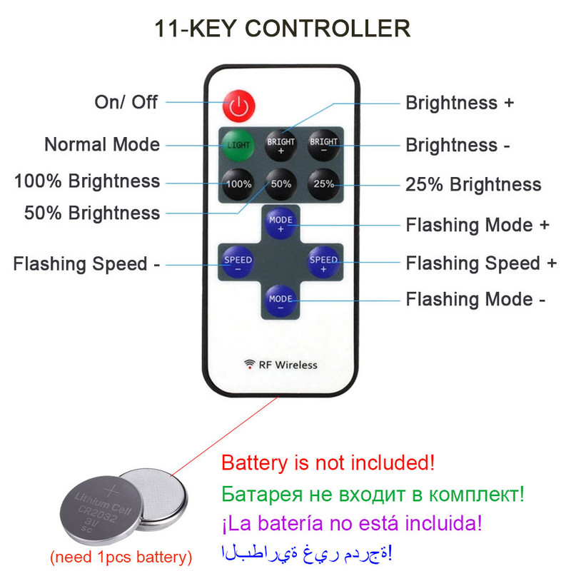 Mini controler RF fără fir pentru bandă LED, bec, lumini, reglare 5V 12V 24V, telecomandă, comutator de intensitate DC/conector de fir