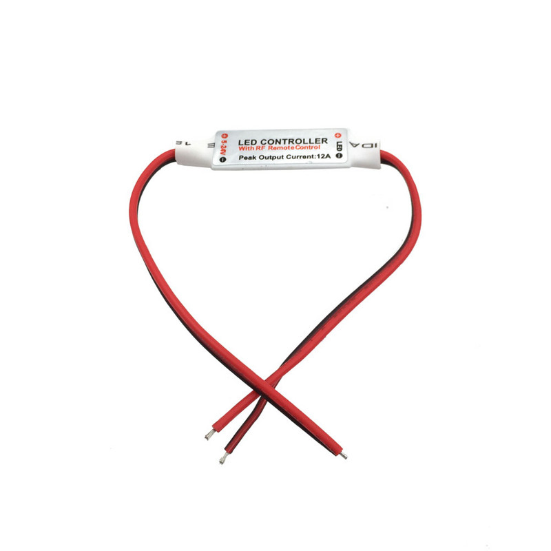 Mini controler RF fără fir pentru bandă LED, bec, lumini, reglare 5V 12V 24V, telecomandă, comutator de intensitate DC/conector de fir