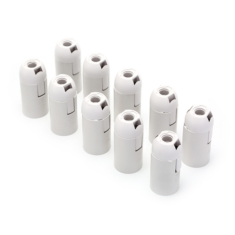 10 buc. practic bec E14 Suport lampă Soclu cu pandantiv Abajur Inel 2A 250V 2 culori Şurub Edison mic SES