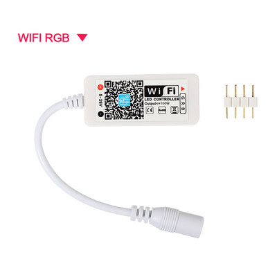 RGBW WiFi LED ribavalgus Bluetoothi kontroller DC 5V 12V 24V Android IOS APP Alexa Google Magic Home IR Control