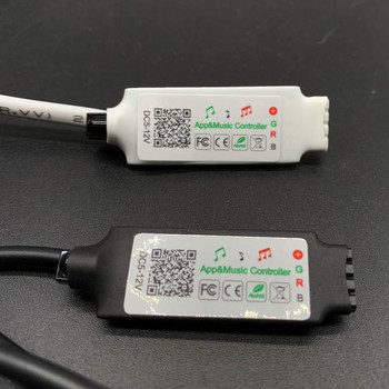 Μουσική Ελεγκτής Bluetooth DC USB RGB Ελεγκτής DC12V Τηλεχειριστήριο υπερύθρων 24 πλήκτρων για 2835 5050 RGB LED strip φώτα