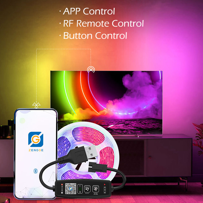 Συμβατό με Bluetooth RGB LED Strip Controller DC 5V 12V 24V Music BT Smart APP Controller Voice Control for 5050 Tape Lights