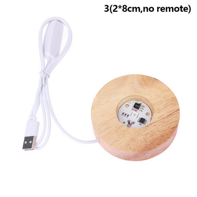 Βάση Ξύλινου φωτιστικού LED Φωτιστικό LED Βάση Φωτιστικό Βάσης Καλλιτεχνικό Στολίδι Διακόσμηση σπιτιού Βάση οθόνης με τηλεχειριστήριο USB Διακόσμηση σπιτιού