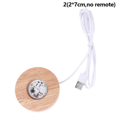 Βάση Ξύλινου φωτιστικού LED Φωτιστικό LED Βάση Φωτιστικό Βάσης Καλλιτεχνικό Στολίδι Διακόσμηση σπιτιού Βάση οθόνης με τηλεχειριστήριο USB Διακόσμηση σπιτιού
