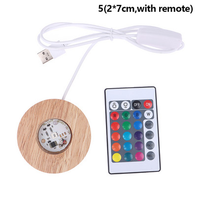 Βάση Ξύλινου φωτιστικού LED Φωτιστικό LED Βάση Φωτιστικό Βάσης Καλλιτεχνικό Στολίδι Διακόσμηση σπιτιού Βάση οθόνης με τηλεχειριστήριο USB Διακόσμηση σπιτιού
