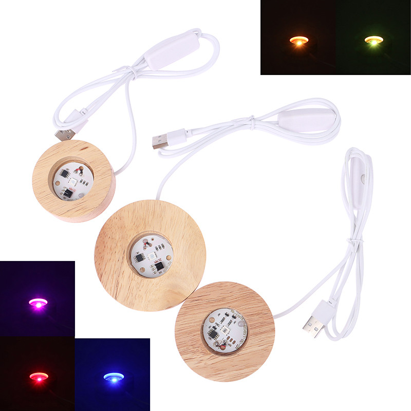 Βάση Ξύλινου φωτιστικού LED Φωτιστικό LED Βάση Φωτιστικό Βάσης Καλλιτεχνικό Στολίδι Διακόσμηση σπιτιού Βάση οθόνης με τηλεχειριστήριο USB Διακόσμηση σπιτιού