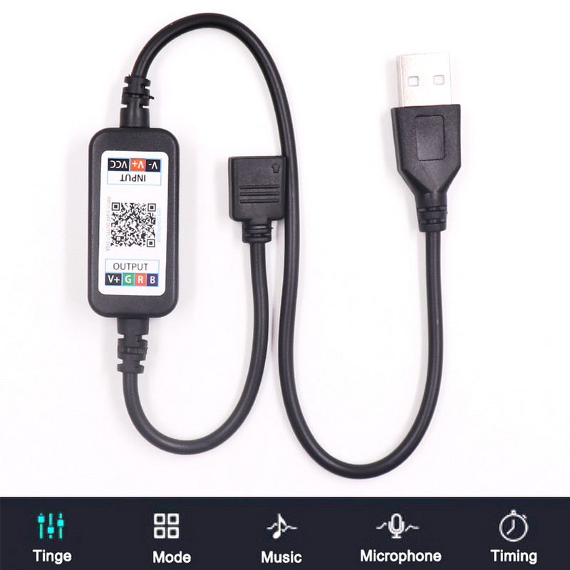 5V USB LED RGB Controler Wifi Aplicație mobilă controlată pentru iluminare de fundal TV DC 12V 24V Led bandă Telecomandă Acasă Colorat Music Dimmer