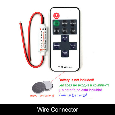 LED sloksnes gaismas tālvadības pults 5 V 12 V 24 V bezvadu RF dimmer 11 taustiņš LED lentes lampas aptumšošanas līdzstrāvas vadu galvas tālvadības regulatoram