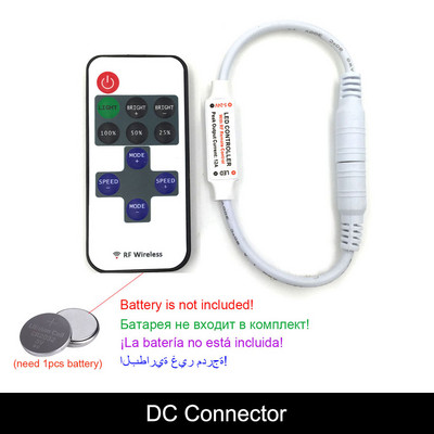 LED sloksnes gaismas tālvadības pults 5 V 12 V 24 V bezvadu RF dimmer 11 taustiņš LED lentes lampas aptumšošanas līdzstrāvas vadu galvas tālvadības regulatoram